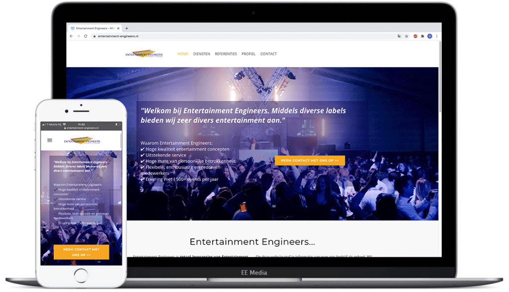 Entertainment Engineers website